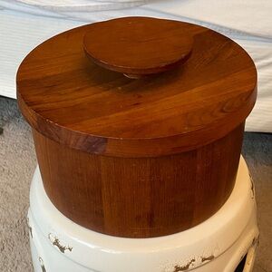 Dansk MCM Wooden Round ice  bucket